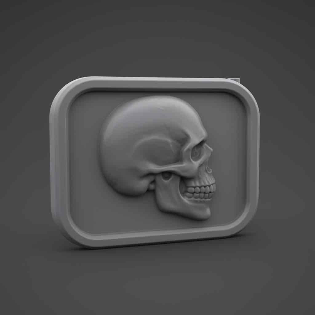Human Skull Relief free 3D printable STL