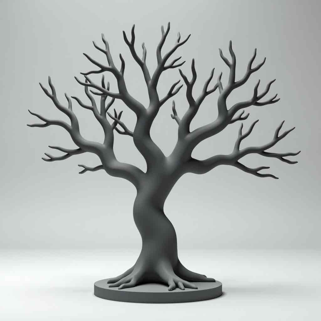 Abstract Tree Sculpture free 3D printable STL