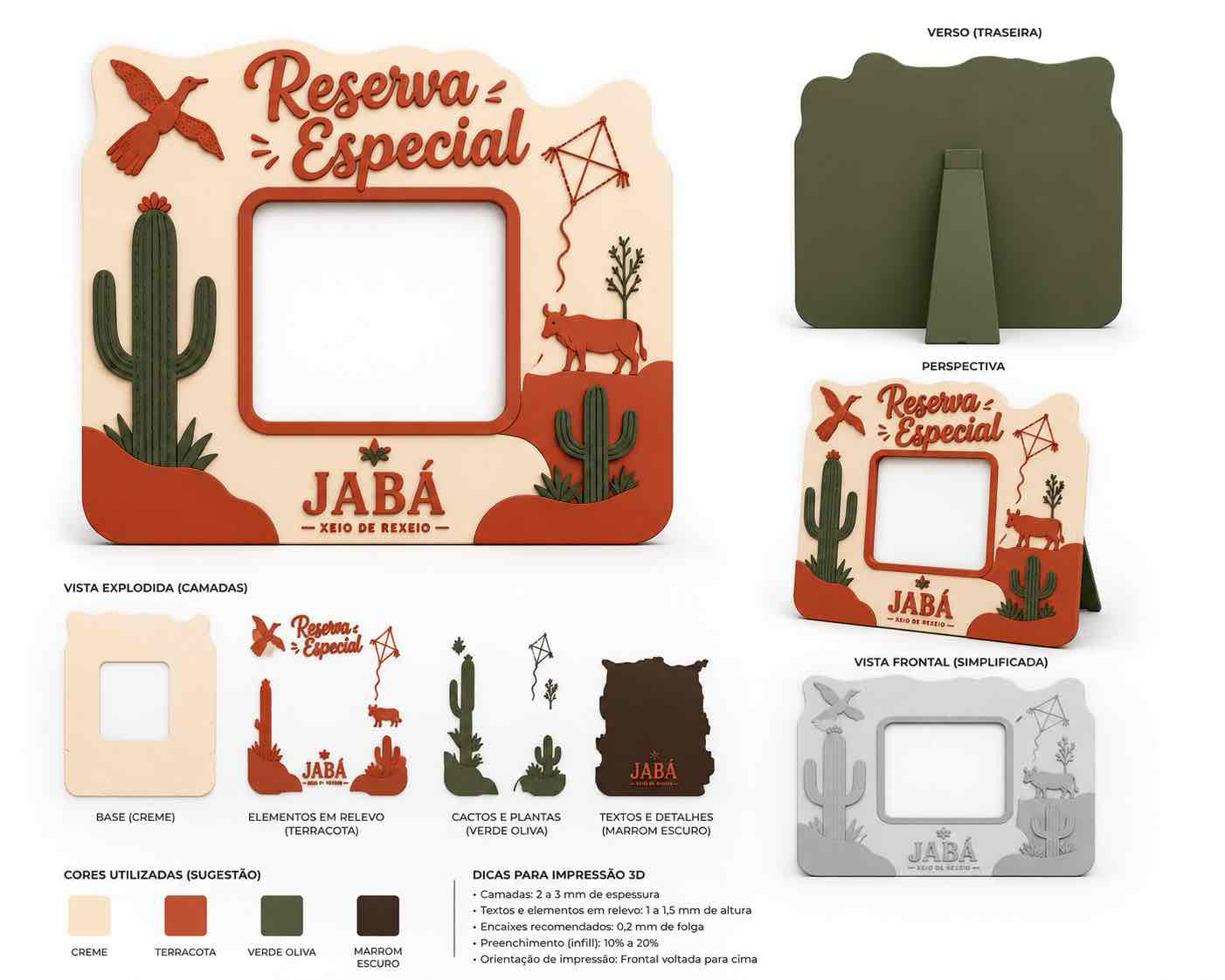 Jabá Picture Frame free 3D printable STL