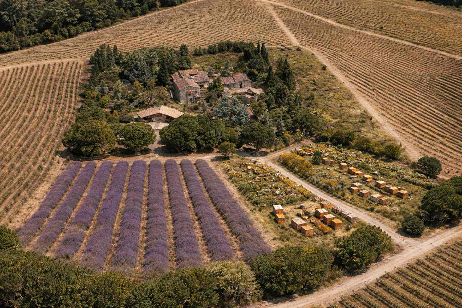 Lavender Farm Aerial View free 3D printable STL