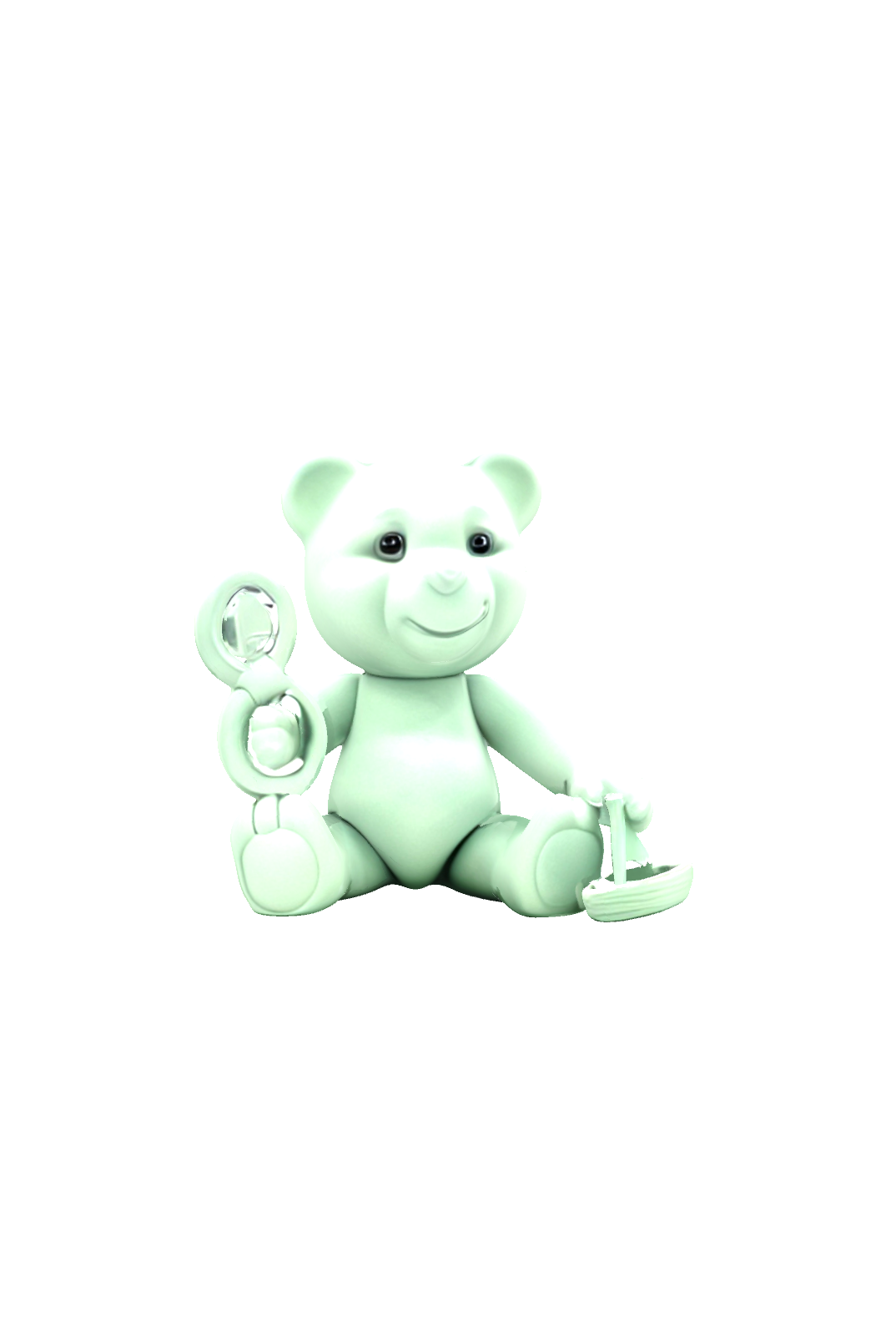 Cute Mint Bear Toy free 3D printable STL