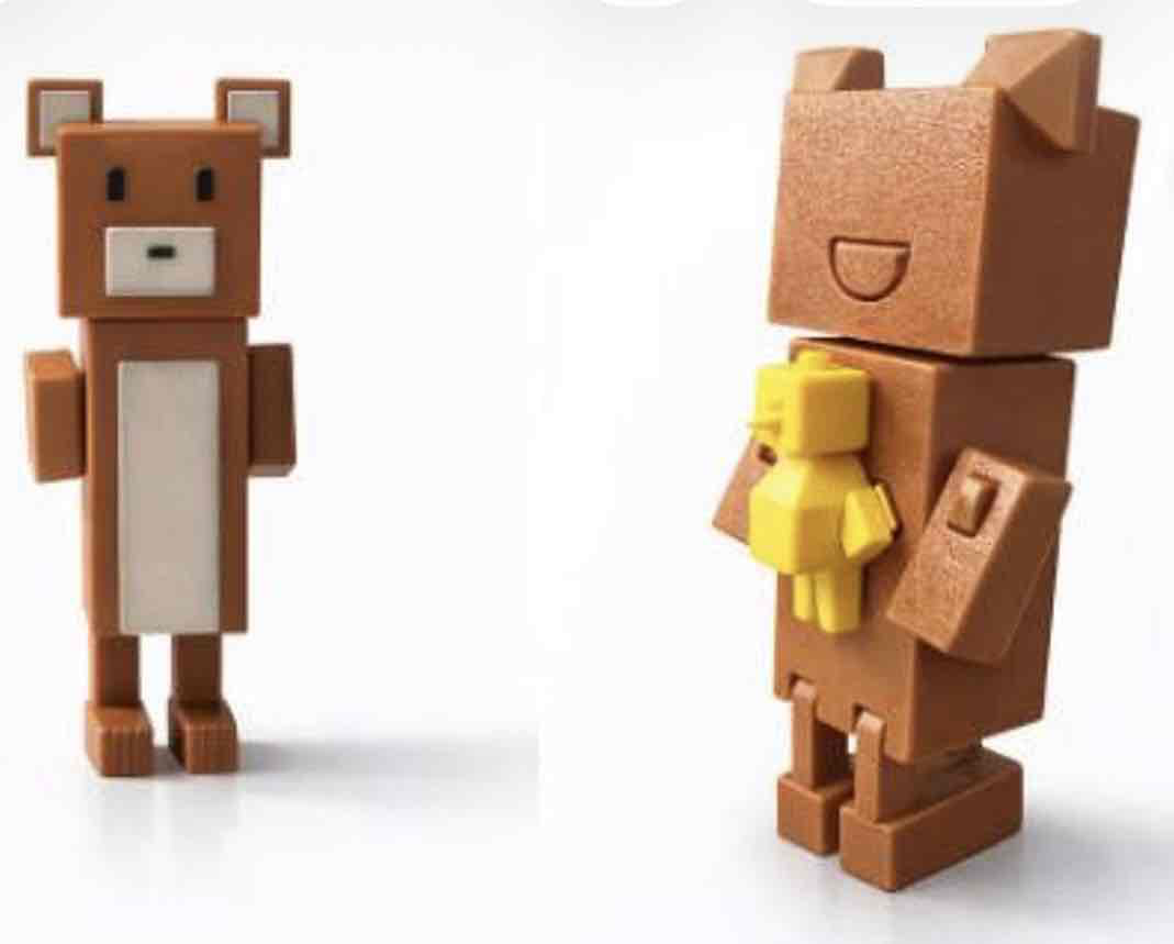 Cubed Bear Figure free 3D printable STL