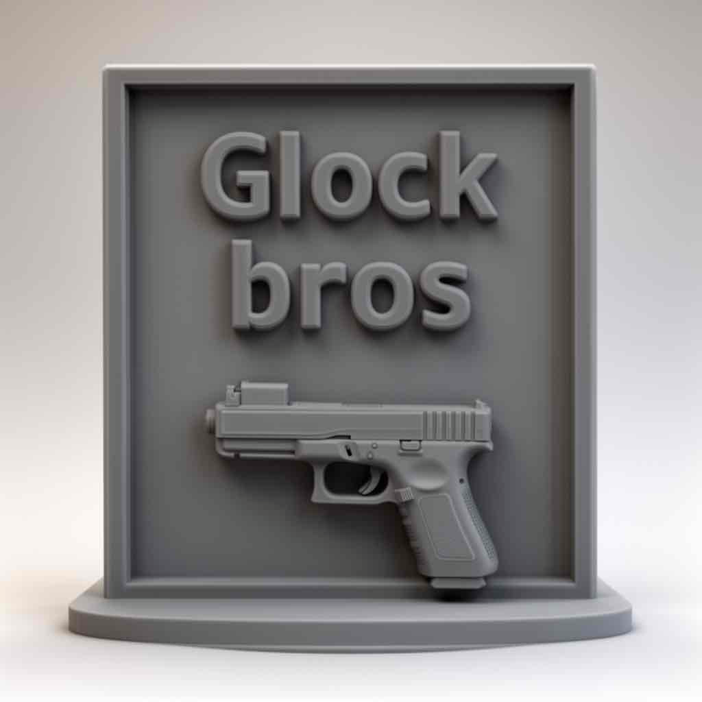 Glock 17 Pistol Model free 3D printable STL