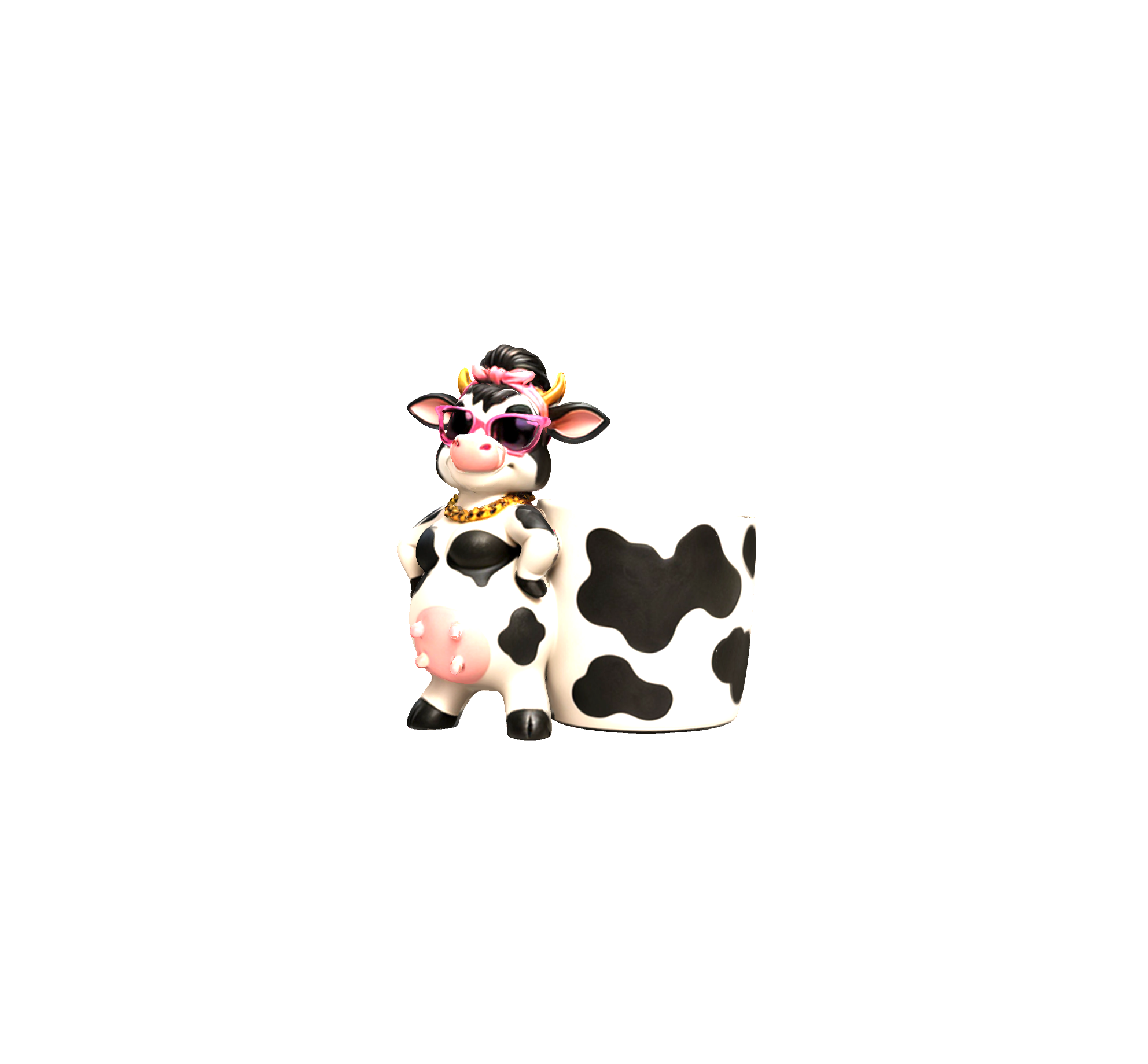 Stylish Cow Planter free 3D printable STL