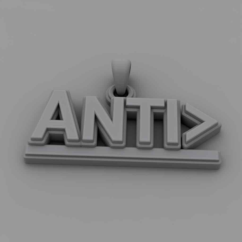 Anti Pendant Design free 3D printable STL