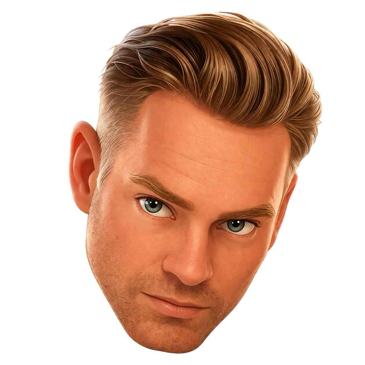 Realistic Male Head free 3D printable STL