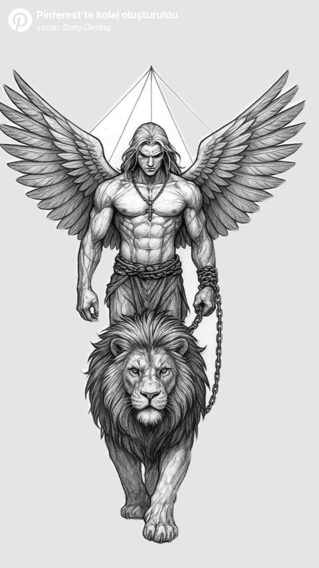 Angelic Warrior with Lion free 3D printable STL