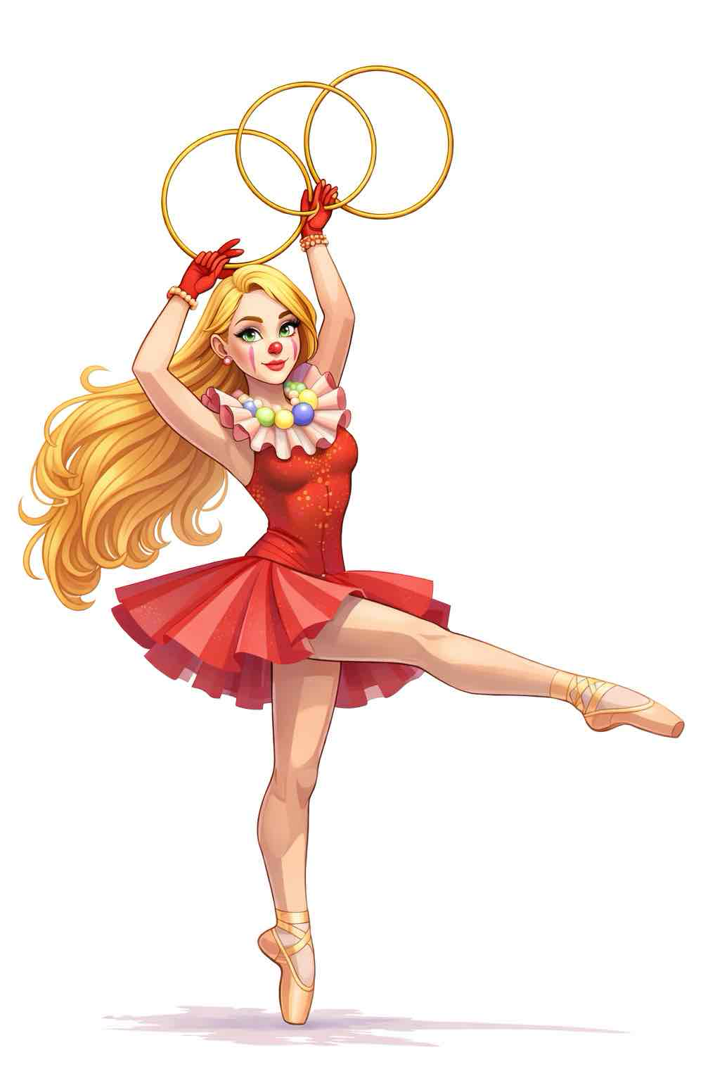 Ballet Dancer with Hula Hoops free 3D printable STL