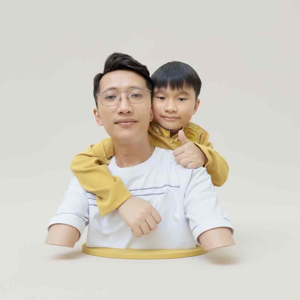 Father and Son Portrait free 3D printable STL