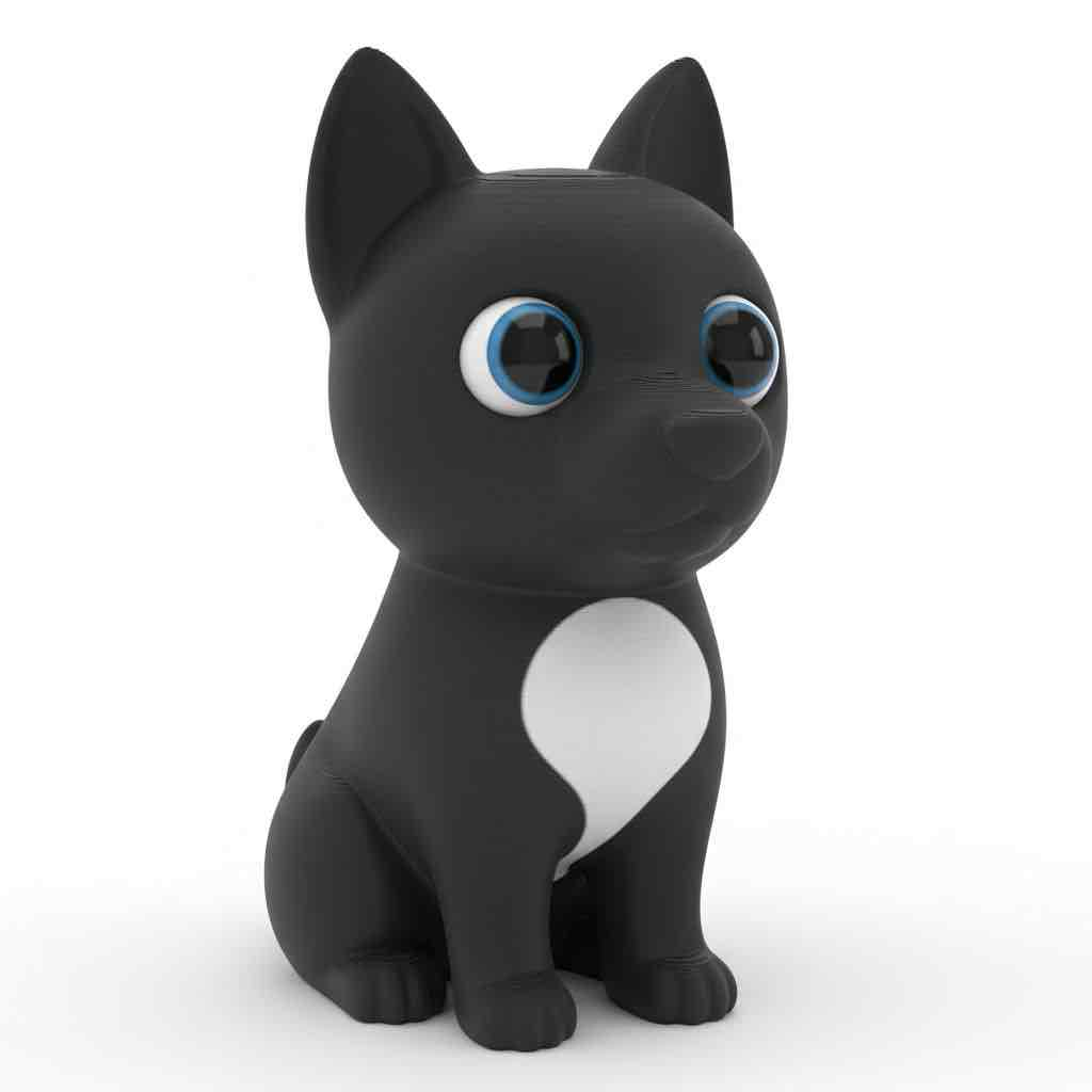 Cute Black Boston Terrier free 3D printable STL
