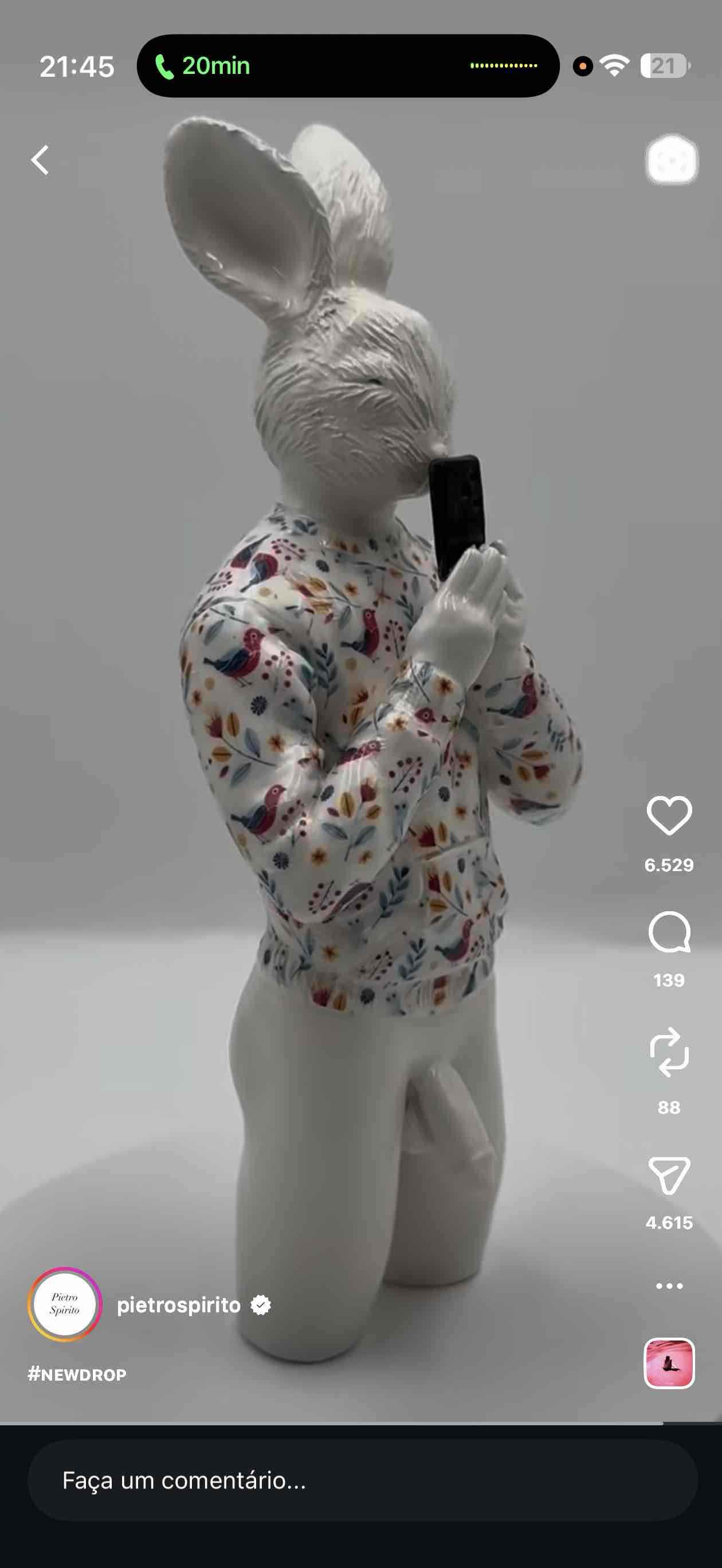 Praying Bunny Sculpture free 3D printable STL