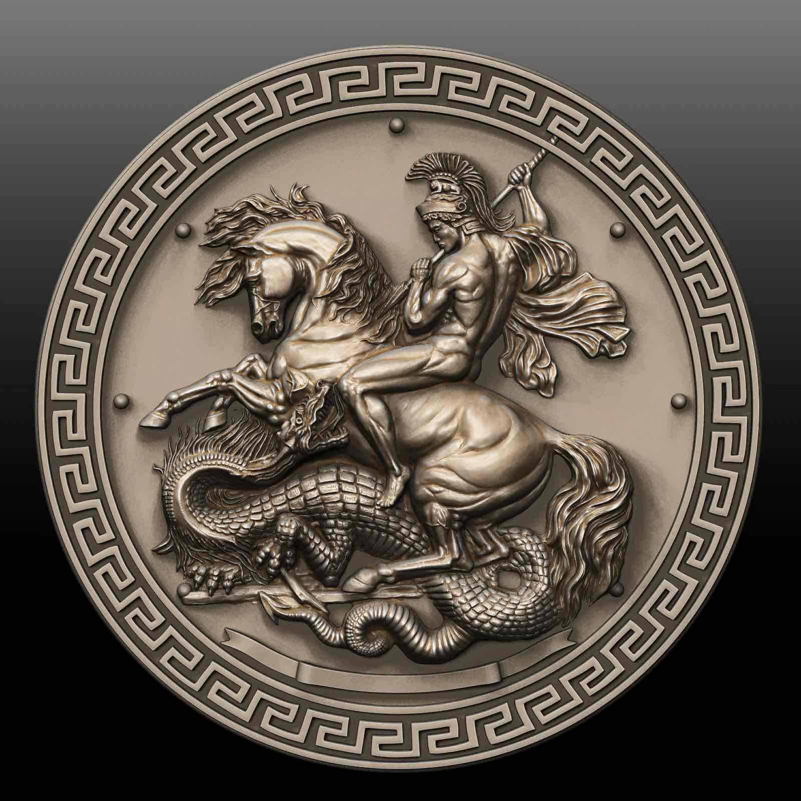 Perseus and Pegasus Relief free 3D printable STL