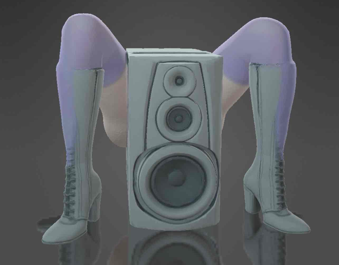 Speaker with Legs free 3D printable STL