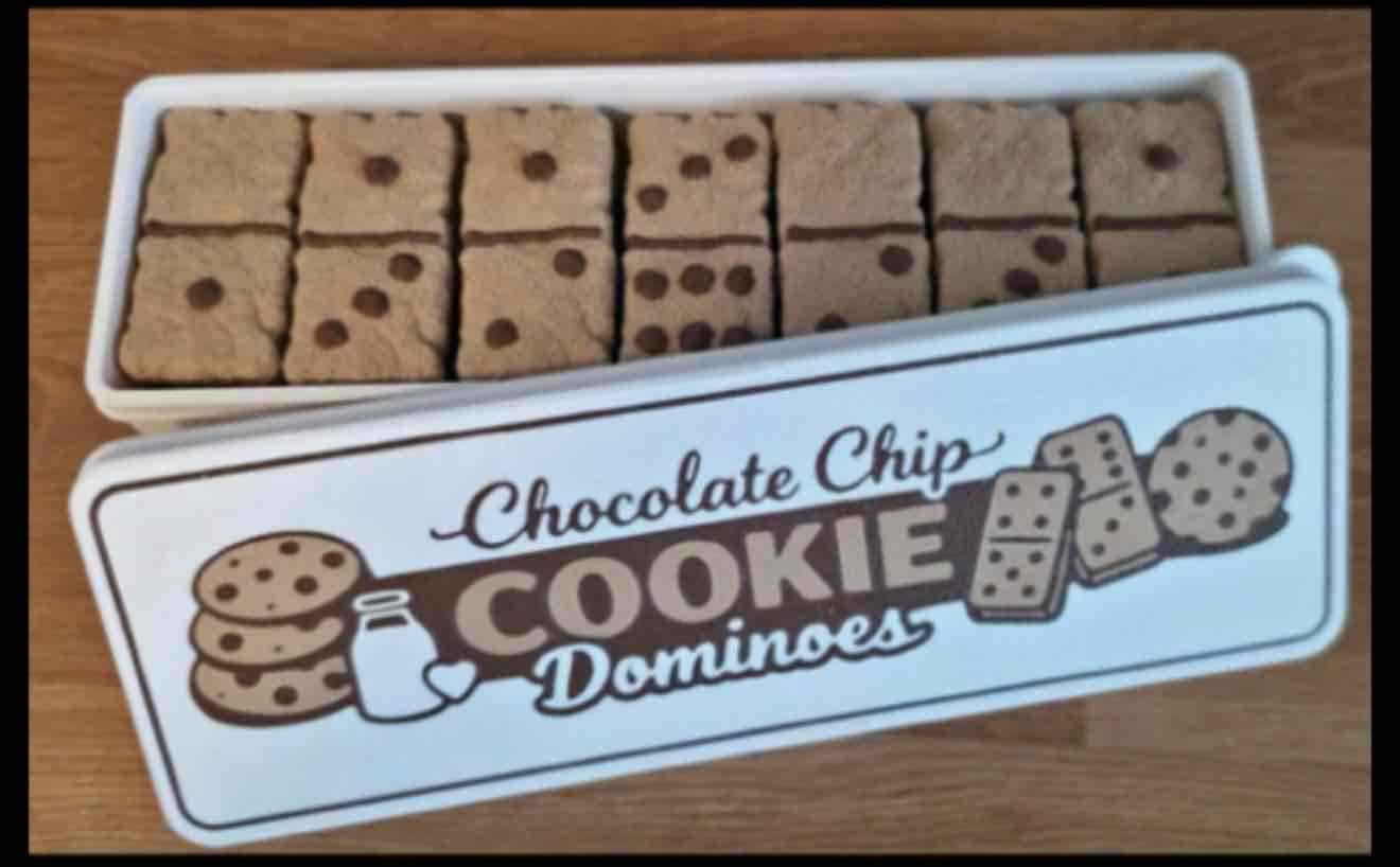 Chocolate Chip Cookie Dominoes free 3D printable STL