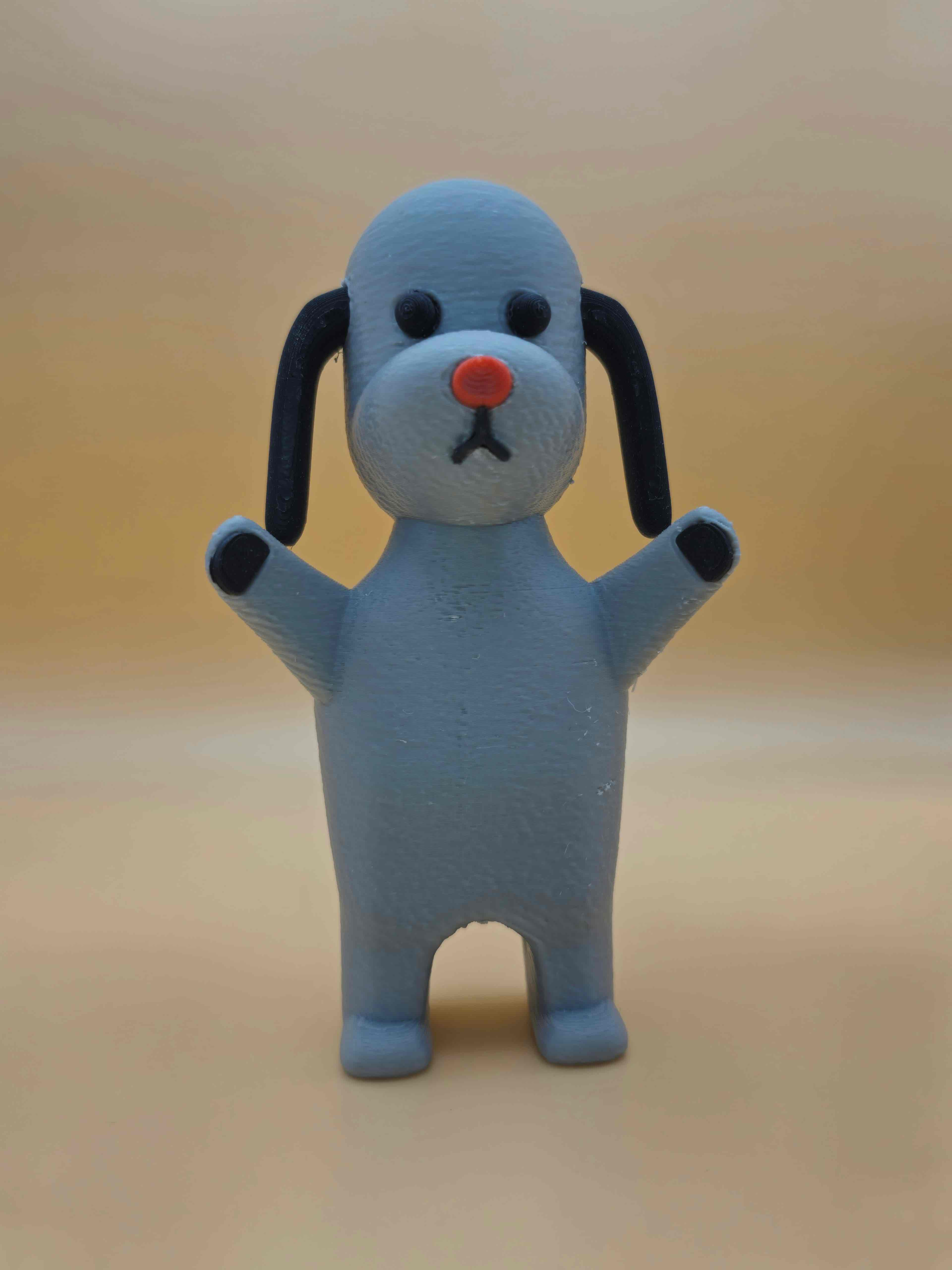 Grey Dog Figure free 3D printable STL