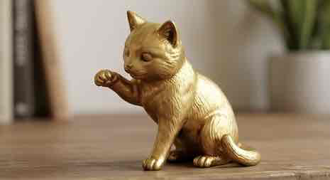 Golden Cat Figure free 3D printable STL