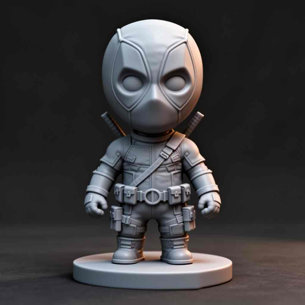 Deadpool Chibi Figure free 3D printable STL