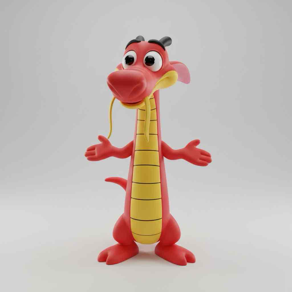 Mushu Dragon Figure free 3D printable STL