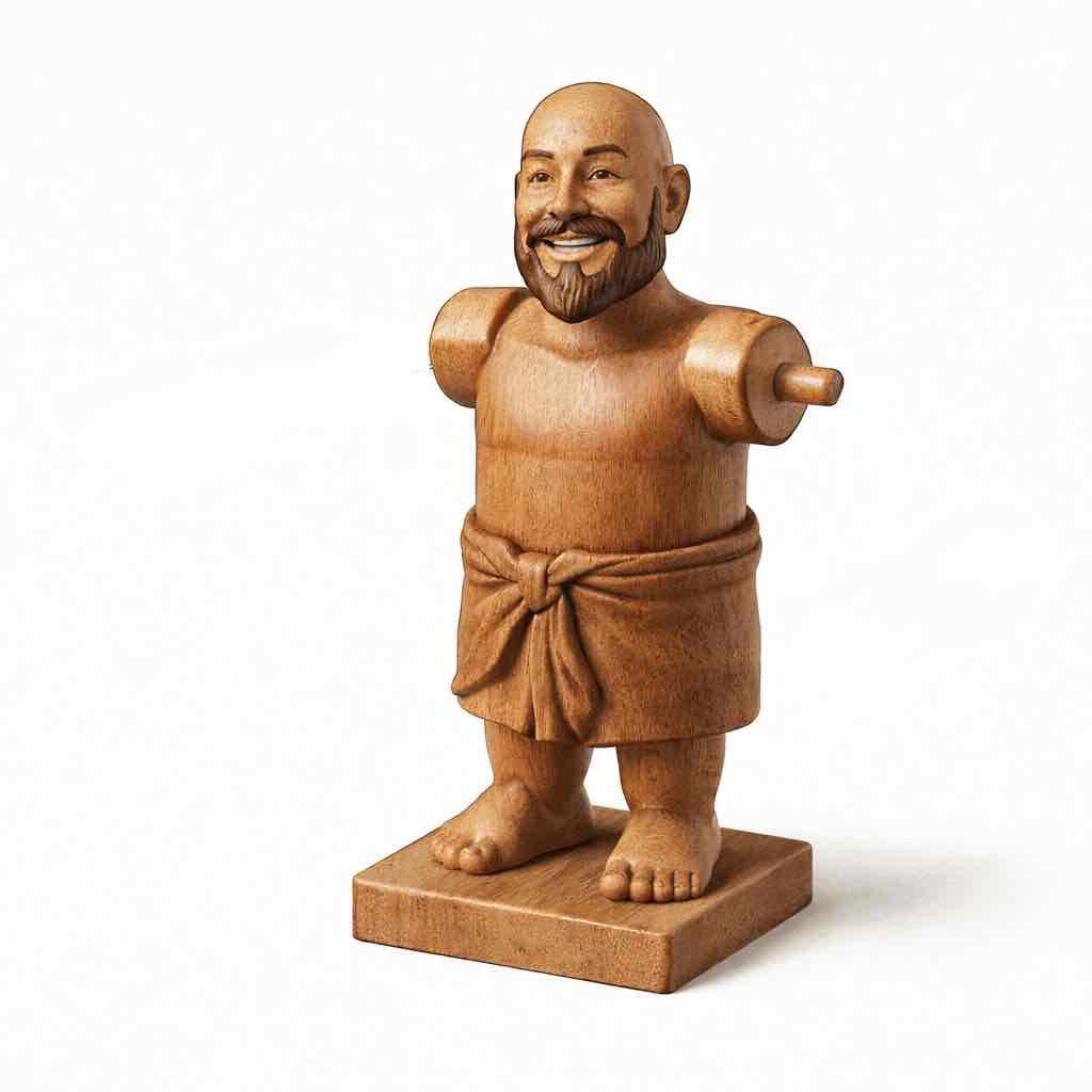 Happy Sumo Wrestler Figure free 3D printable STL