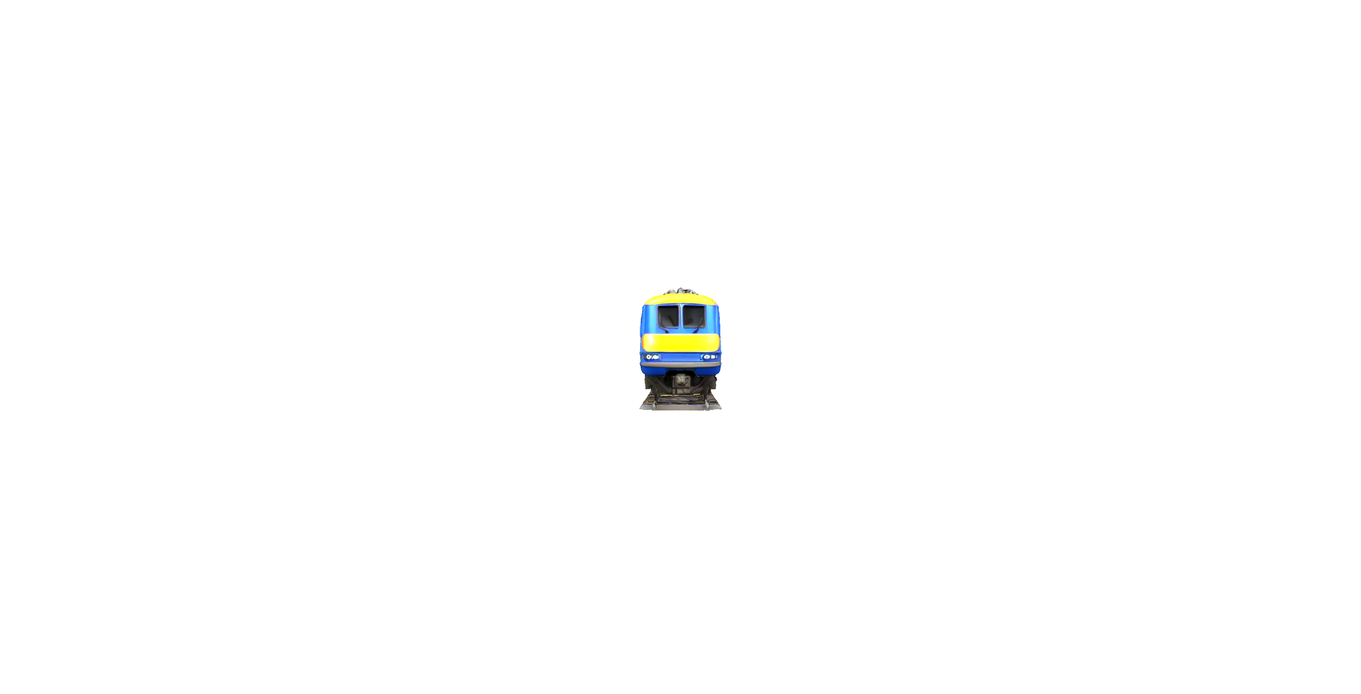 Blue and Yellow Train Model free 3D printable STL