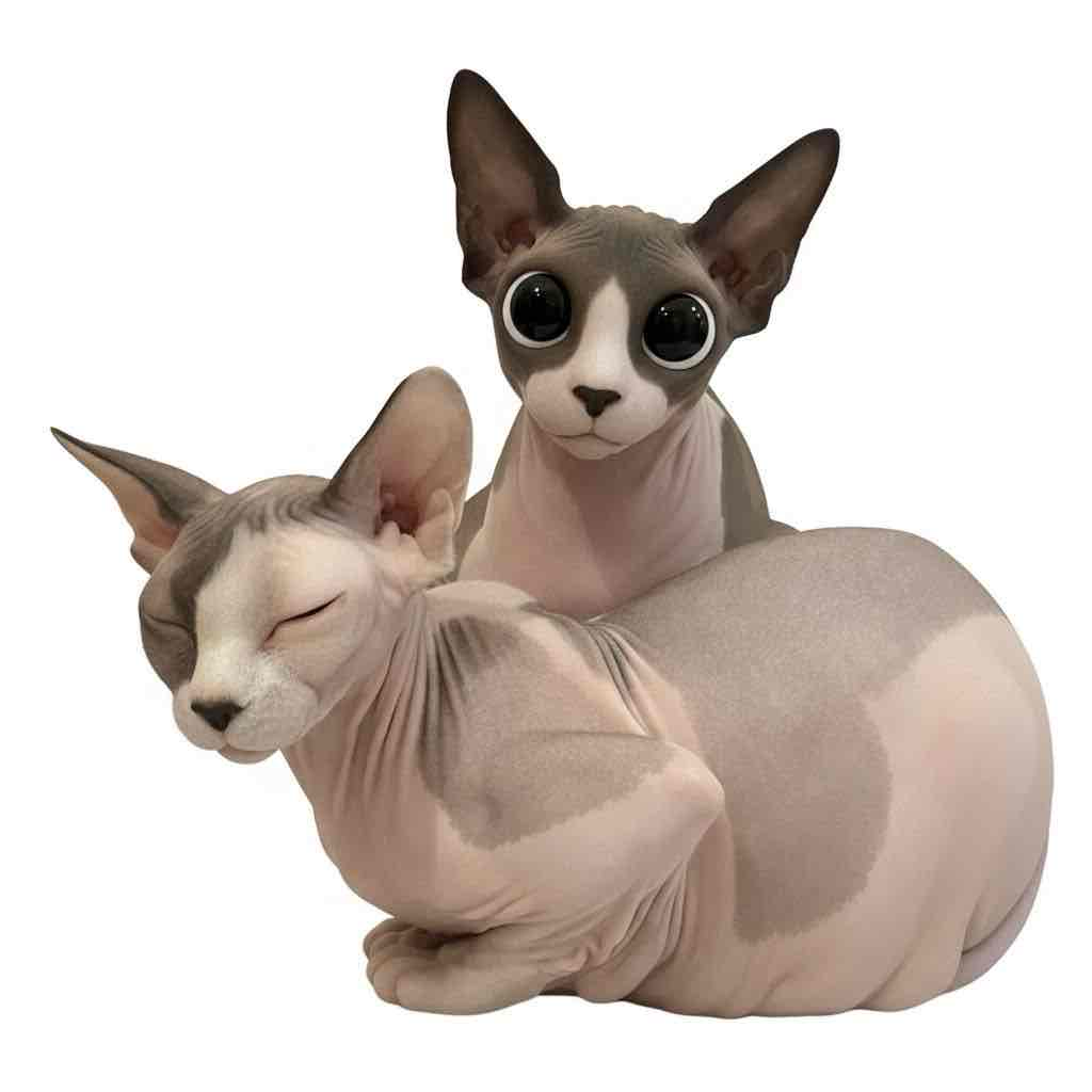 Sphynx Cat Figurine free 3D printable STL