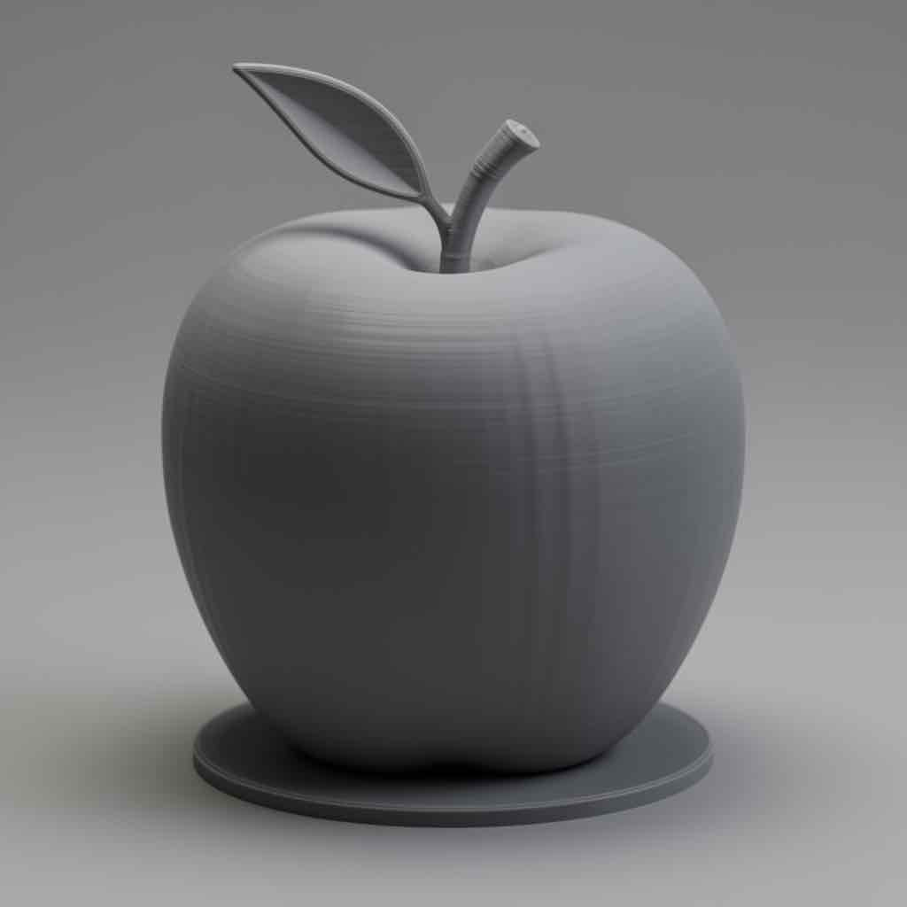 Stylized Apple Sculpture free 3D printable STL