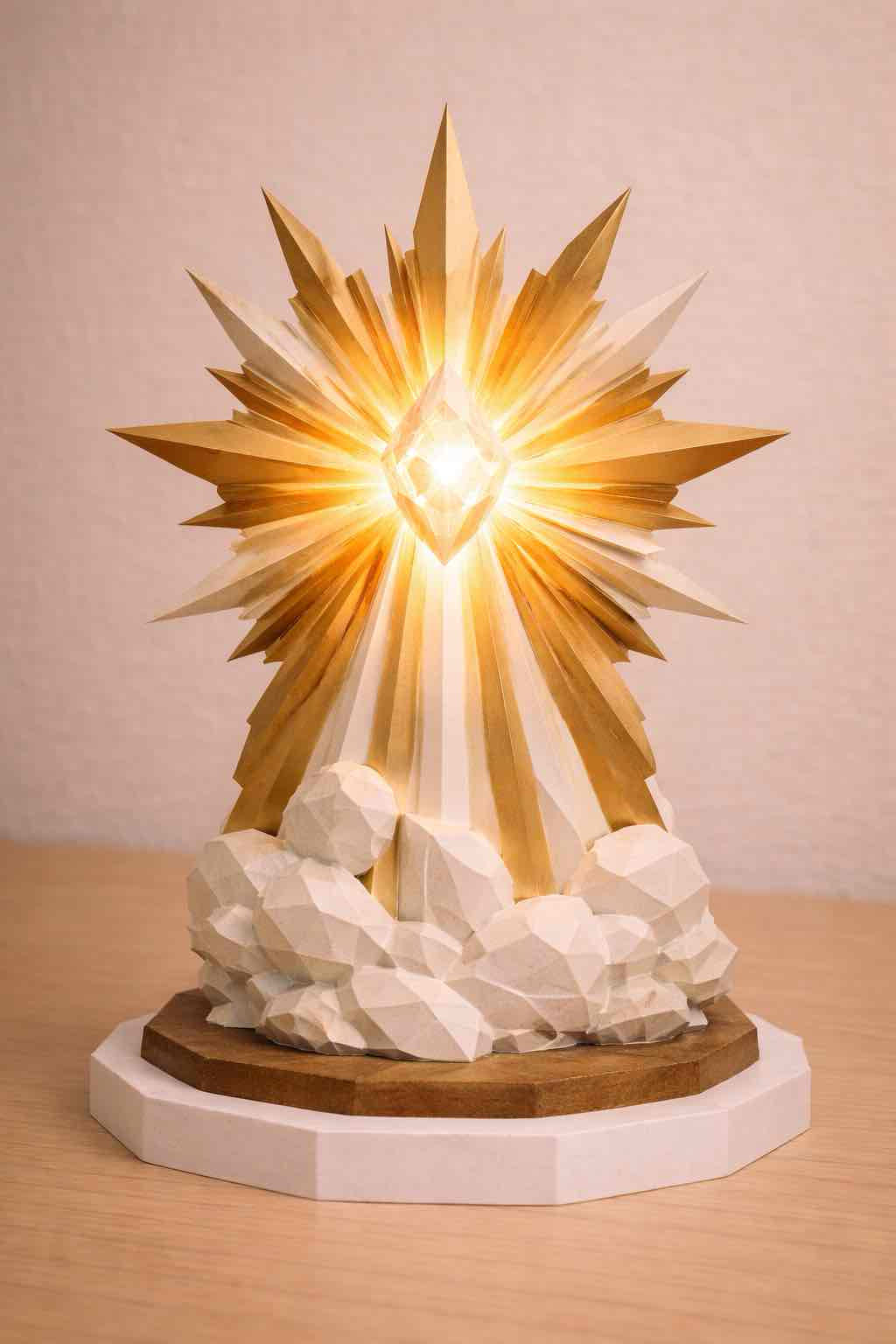 Radiant Crystal Sculpture free 3D printable STL
