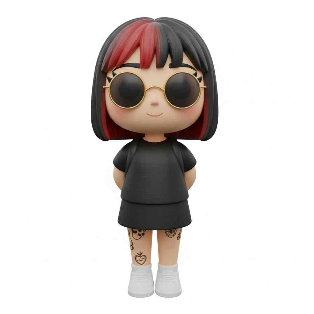 Stylized Girl Figurine free 3D printable STL