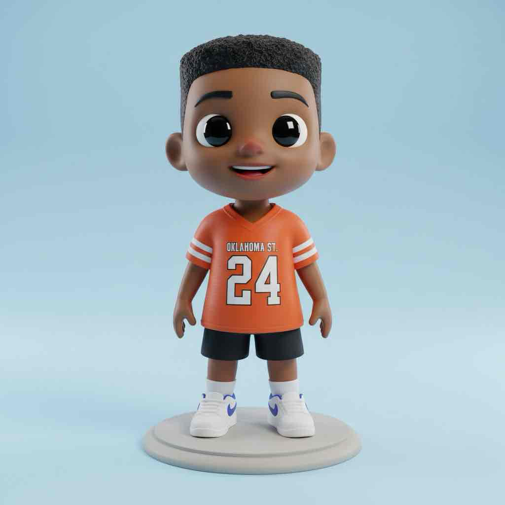 Oklahoma State Cheerleader Figure free 3D printable STL