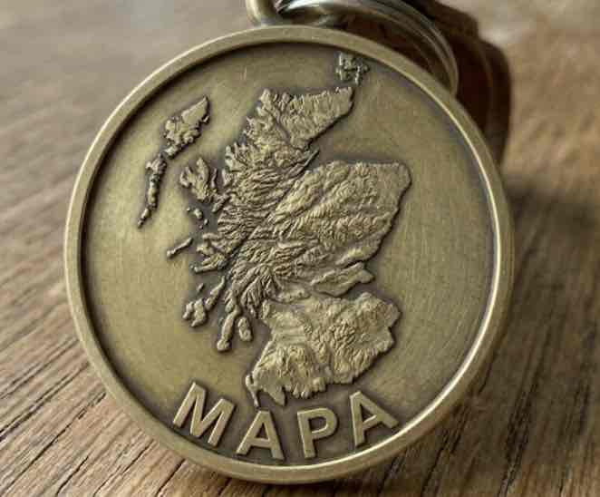Scotland Map Keychain free 3D printable STL