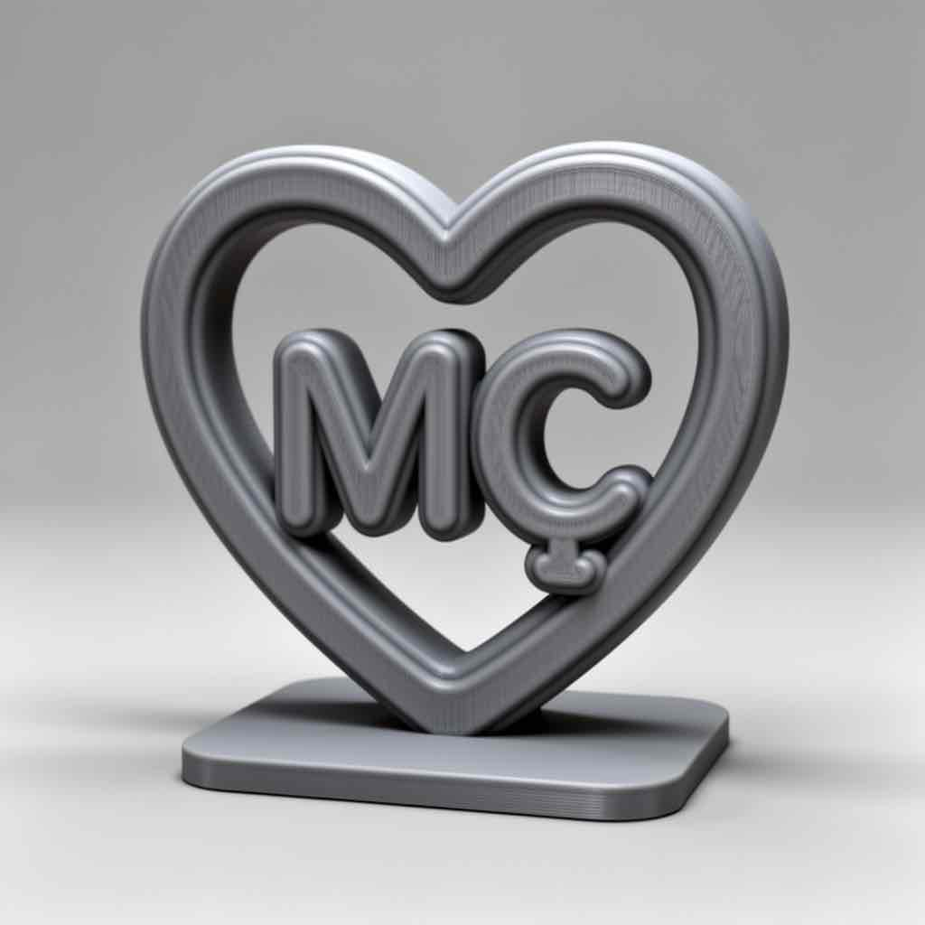 MC Heart Sculpture free 3D printable STL