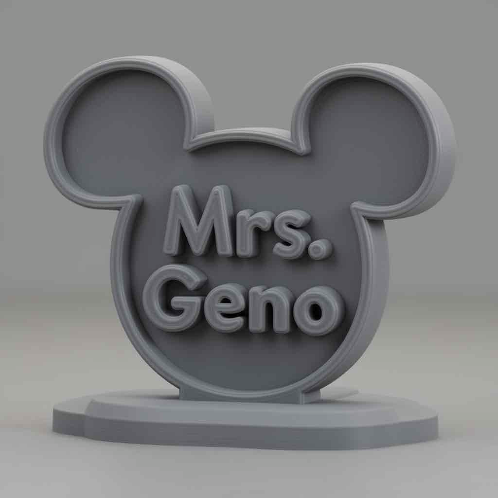 Mrs. Fighera Heart Plaque free 3D printable STL