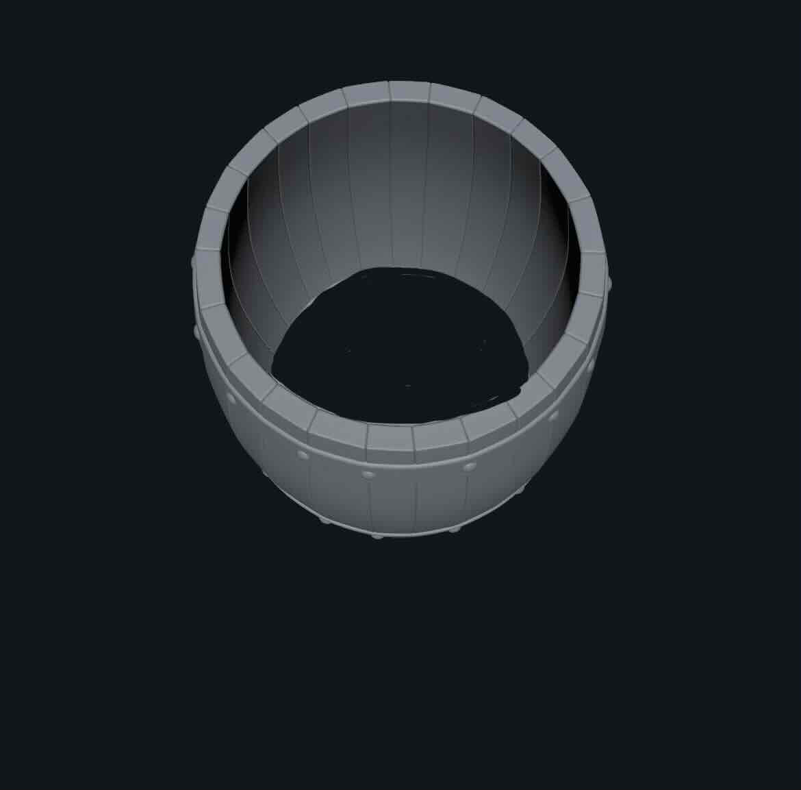 Wooden Barrel 3D Model free 3D printable STL