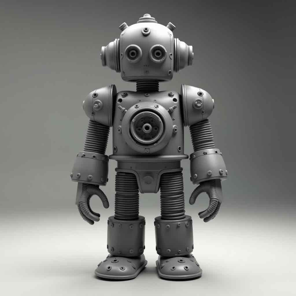 Retro Robot Figure free 3D printable STL