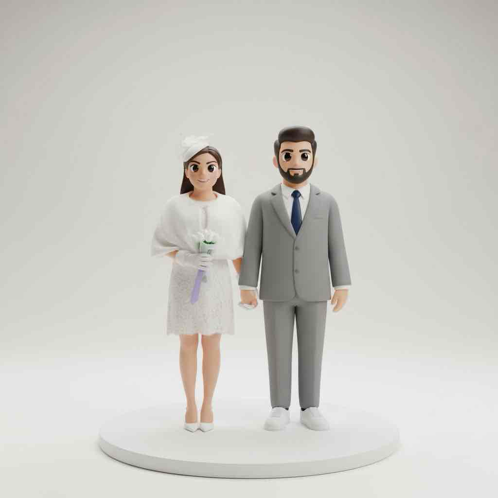 Custom Wedding Cake Topper free 3D printable STL