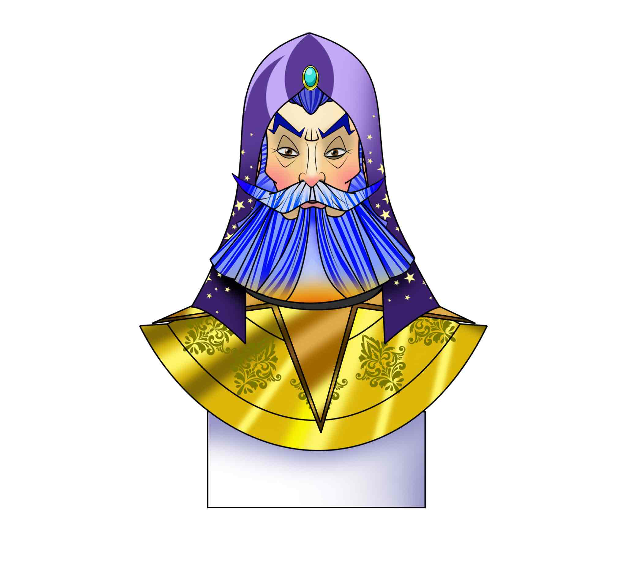 Wizard Character Bust free 3D printable STL