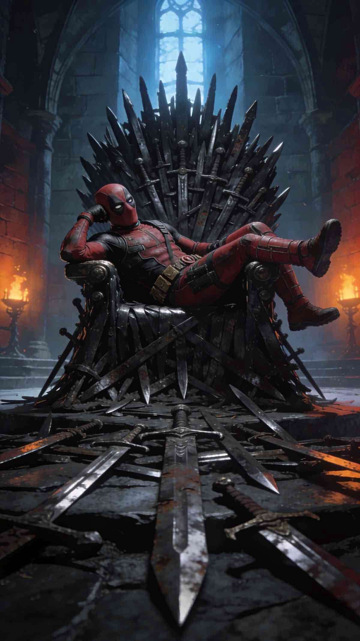 Deadpool Sitting on Throne free 3D printable STL