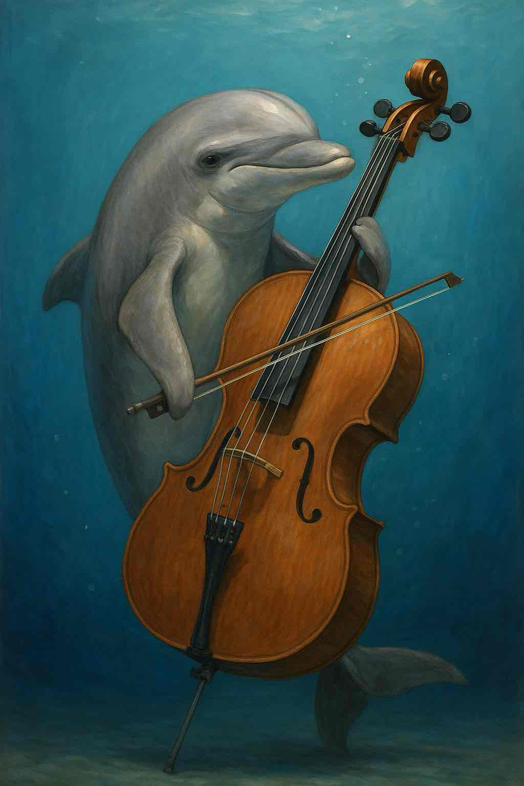 Dolphin Playing Cello free 3D printable STL