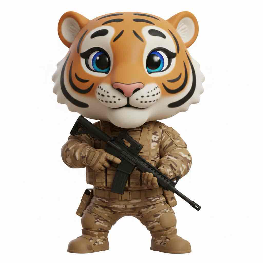 Tiger Soldier Figure free 3D printable STL