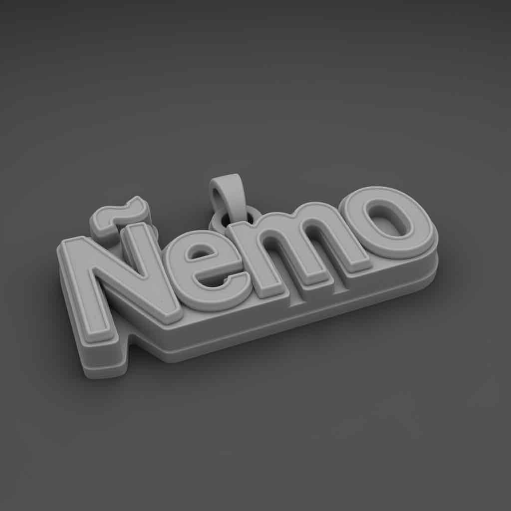 Nemo Name Pendant free 3D printable STL