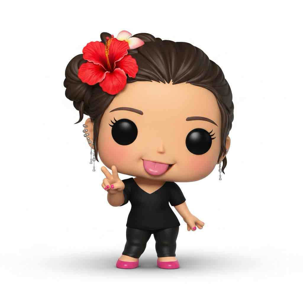 Funko Pop Girl with Flower free 3D printable STL