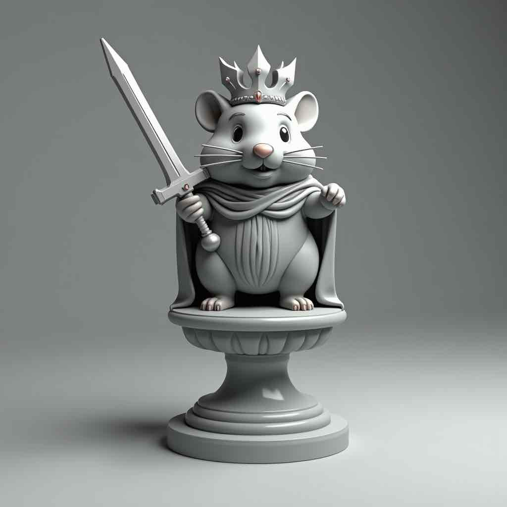 Royal Mouse Sculpture free 3D printable STL