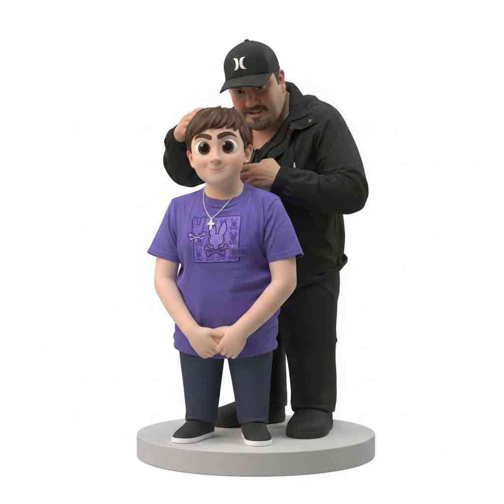 Father-Son Sculpture free 3D printable STL