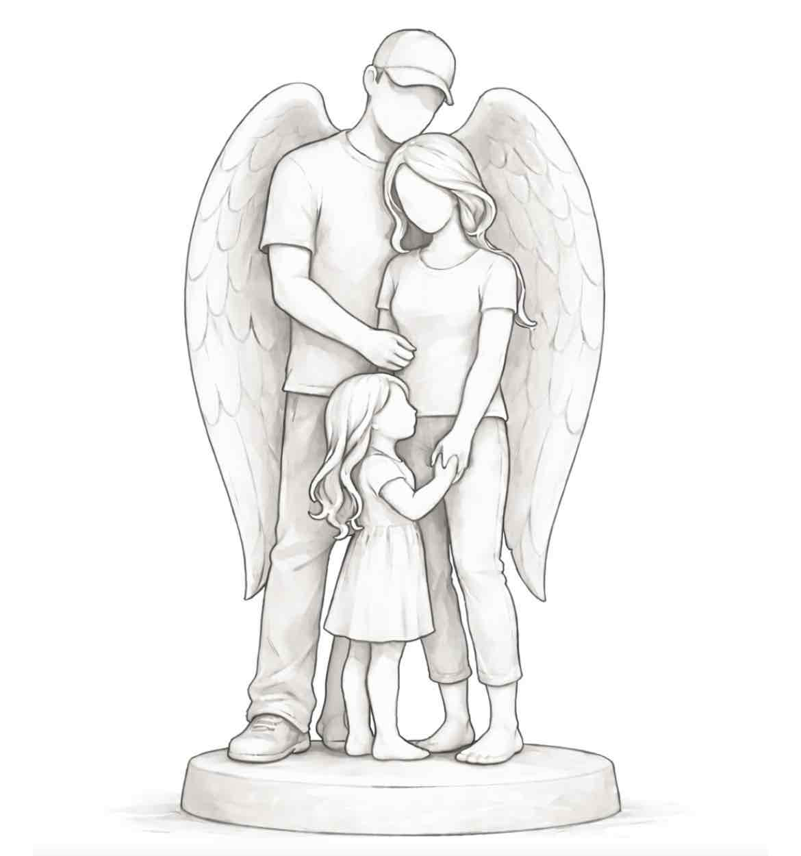 Angel Family Figure free 3D printable STL