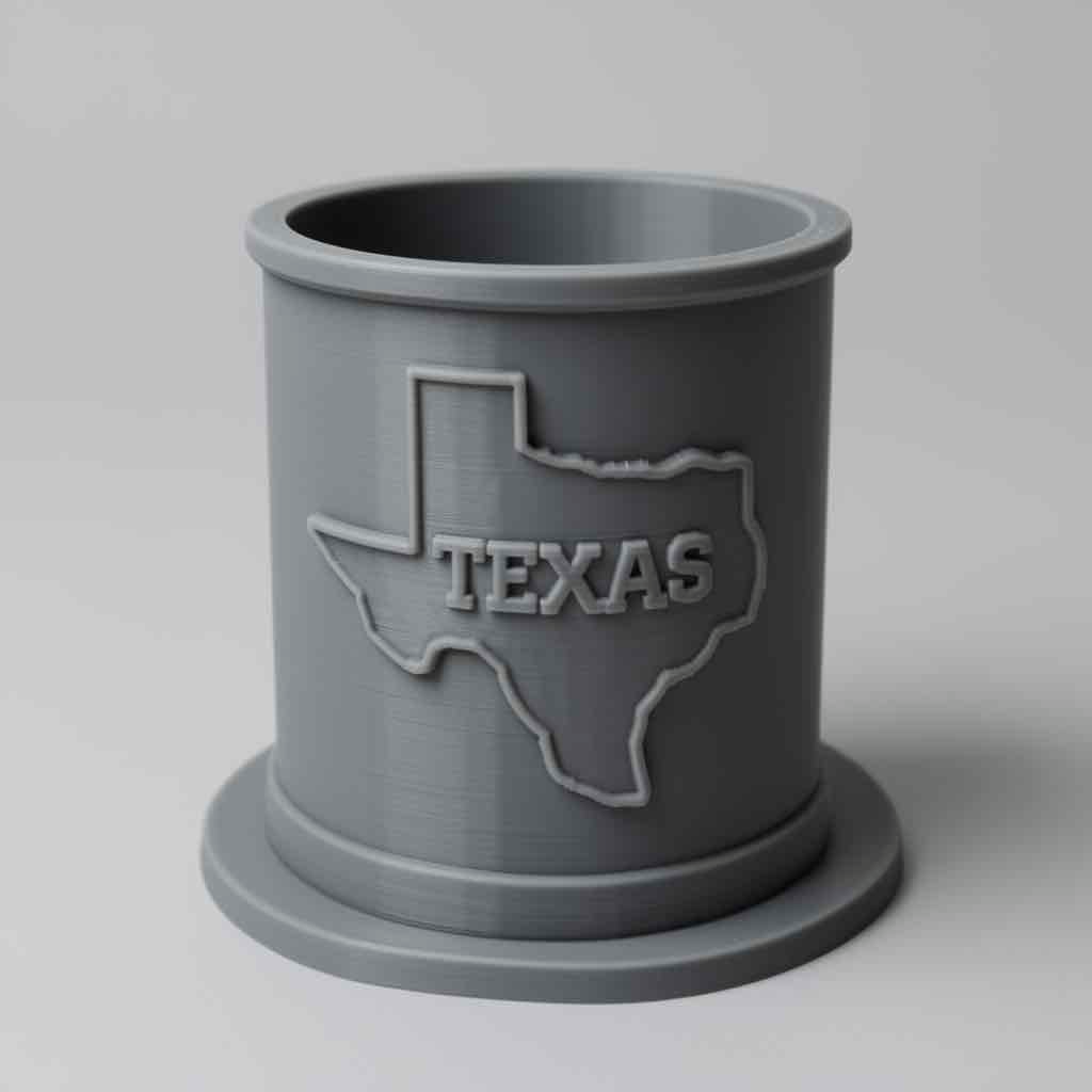 Texas State Pen Holder free 3D printable STL