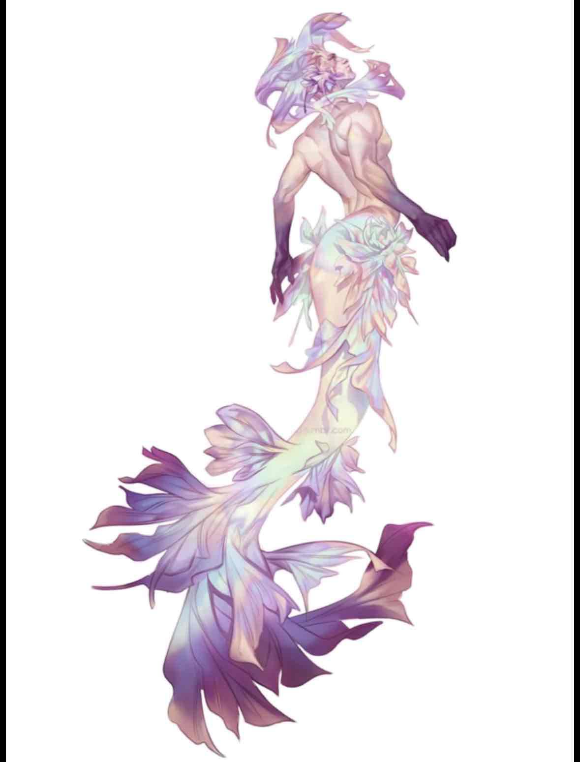 Floral Mermaid Character free 3D printable STL