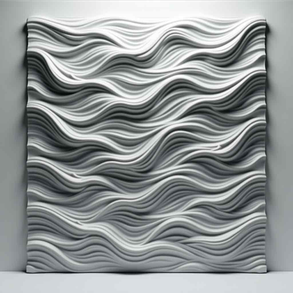 Textured Wave Wall Art free 3D printable STL