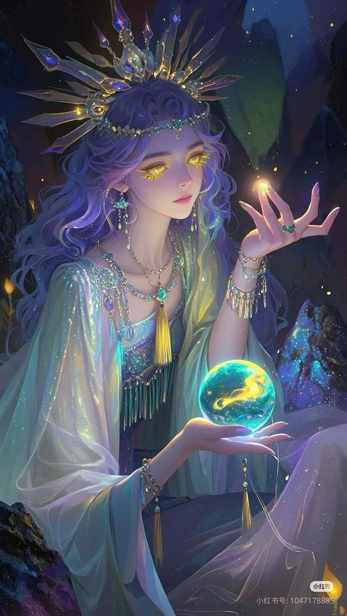 Mystical Sorceress Portrait free 3D printable STL