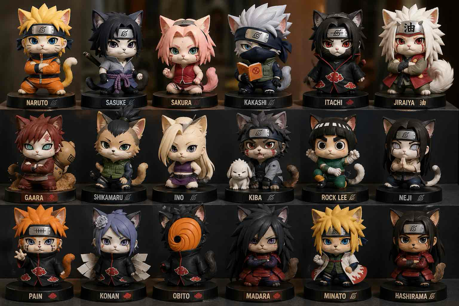 Naruto Character Figurines free 3D printable STL