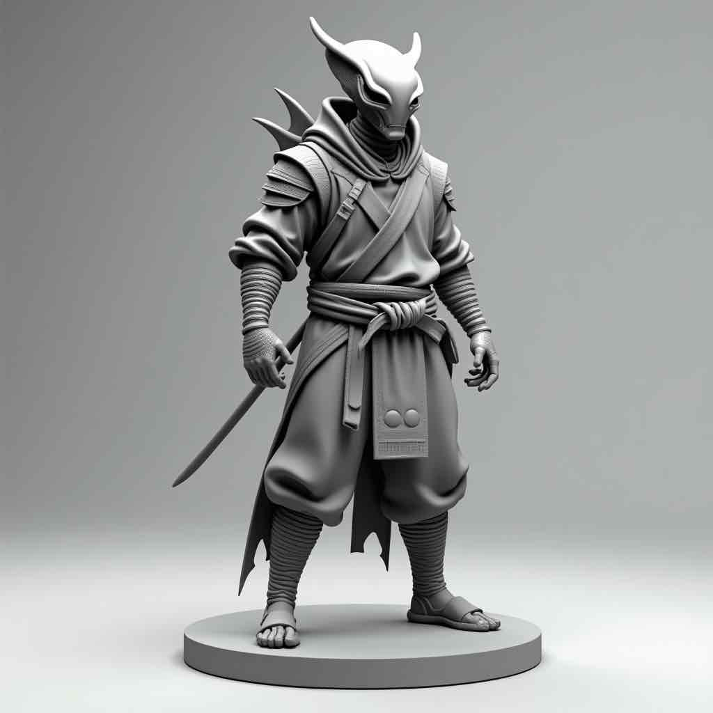Samurai Warrior Figure free 3D printable STL